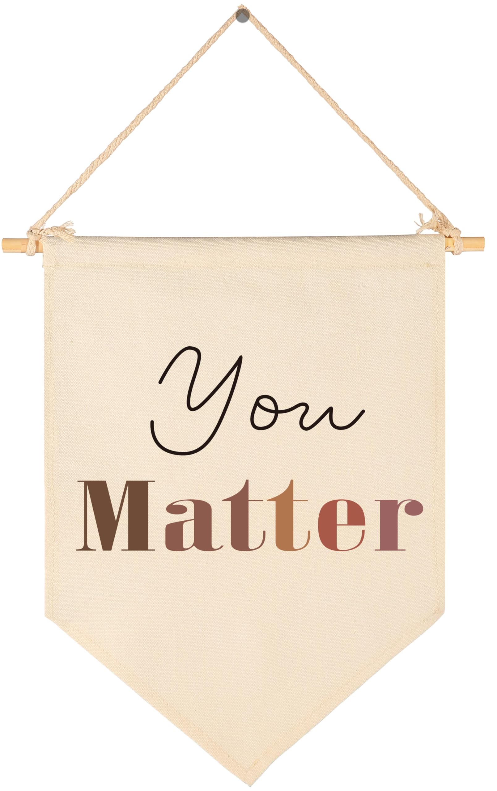 You Matter-Inclusion,School Counselor Office Decor-Social Worker Equality Safe Space Wall Decor Gifts-Classroom Nursery Canvas H