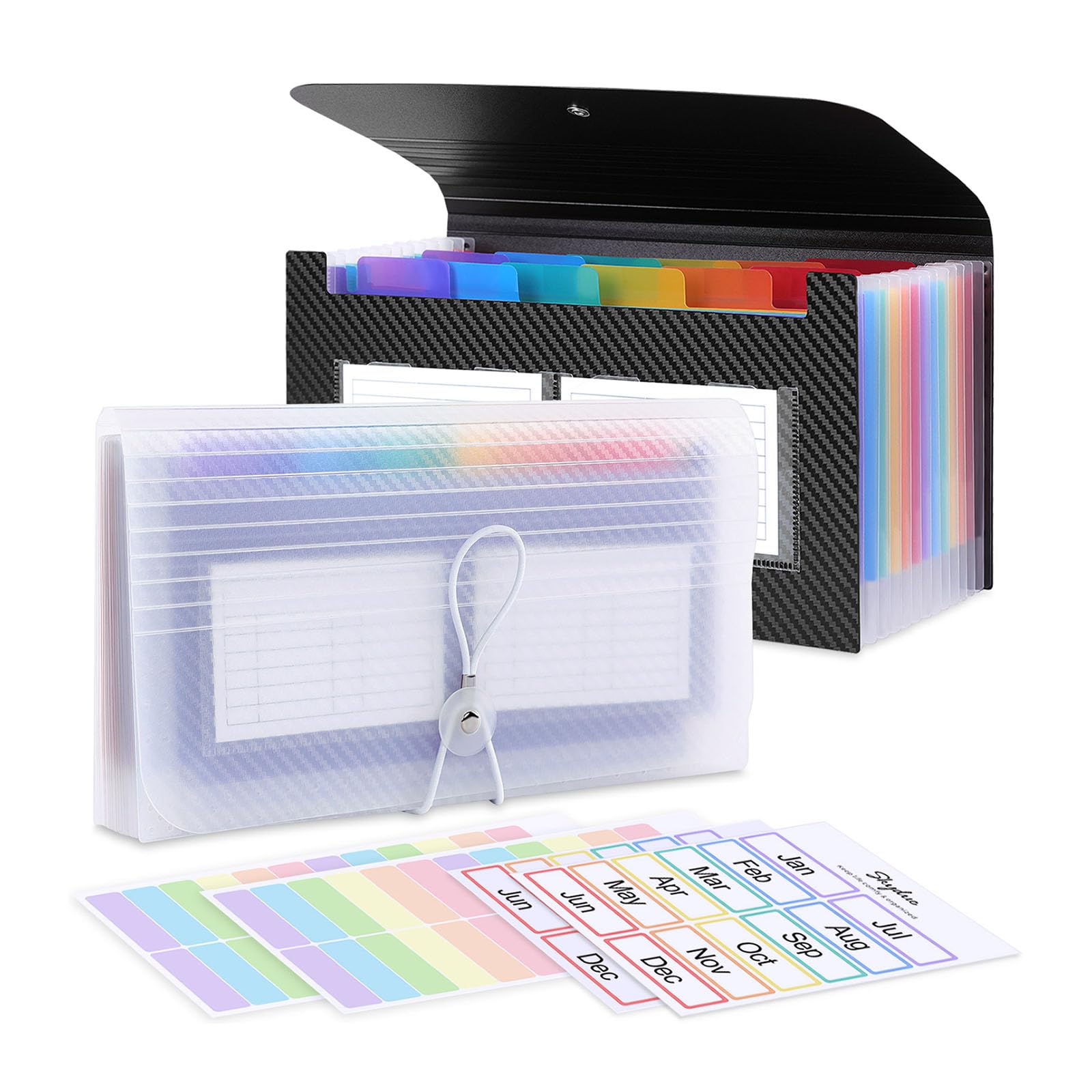 Skydue Receipt Coupon Organizer Holder, 2 Packs 13 Pockets Small Accordion File Organizer, Mini Expanding File Folder For Small