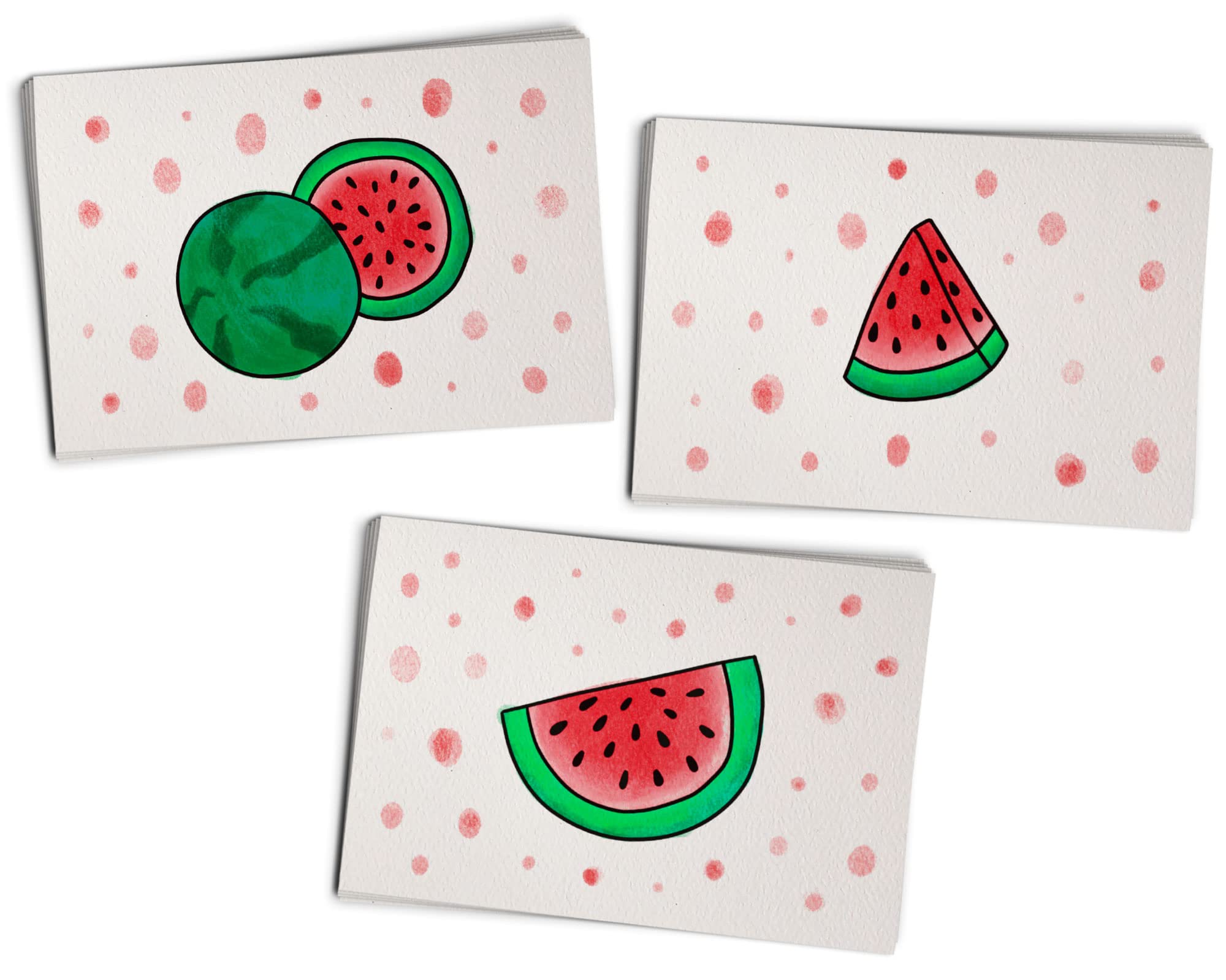 Sugartown Greetings Watermelon Postcards Pack - 48 Cute Postcards - Great For Hello Postcards, Birthday Postcards, Thank You Pos