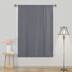 Dwcn Blackout Curtains-Tie Up Shade For Window Thermal Insulated Room Darkening Rod Pocket Curtains For Kitchen, Grey, W42 X L43