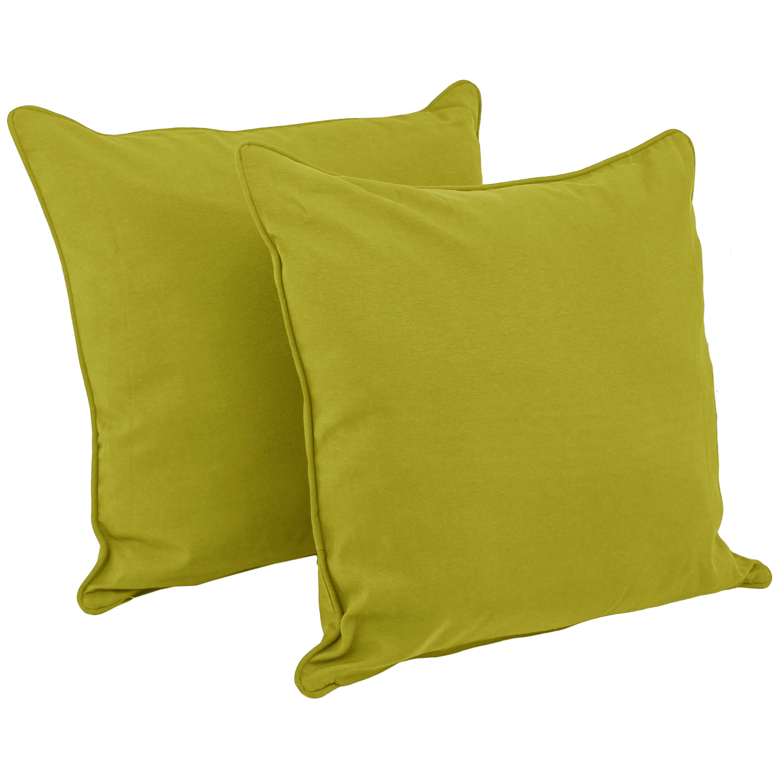 Blazing Needles Corded Twill Floor Pillows (Set of 2), 25&quot;, Mojito Lime