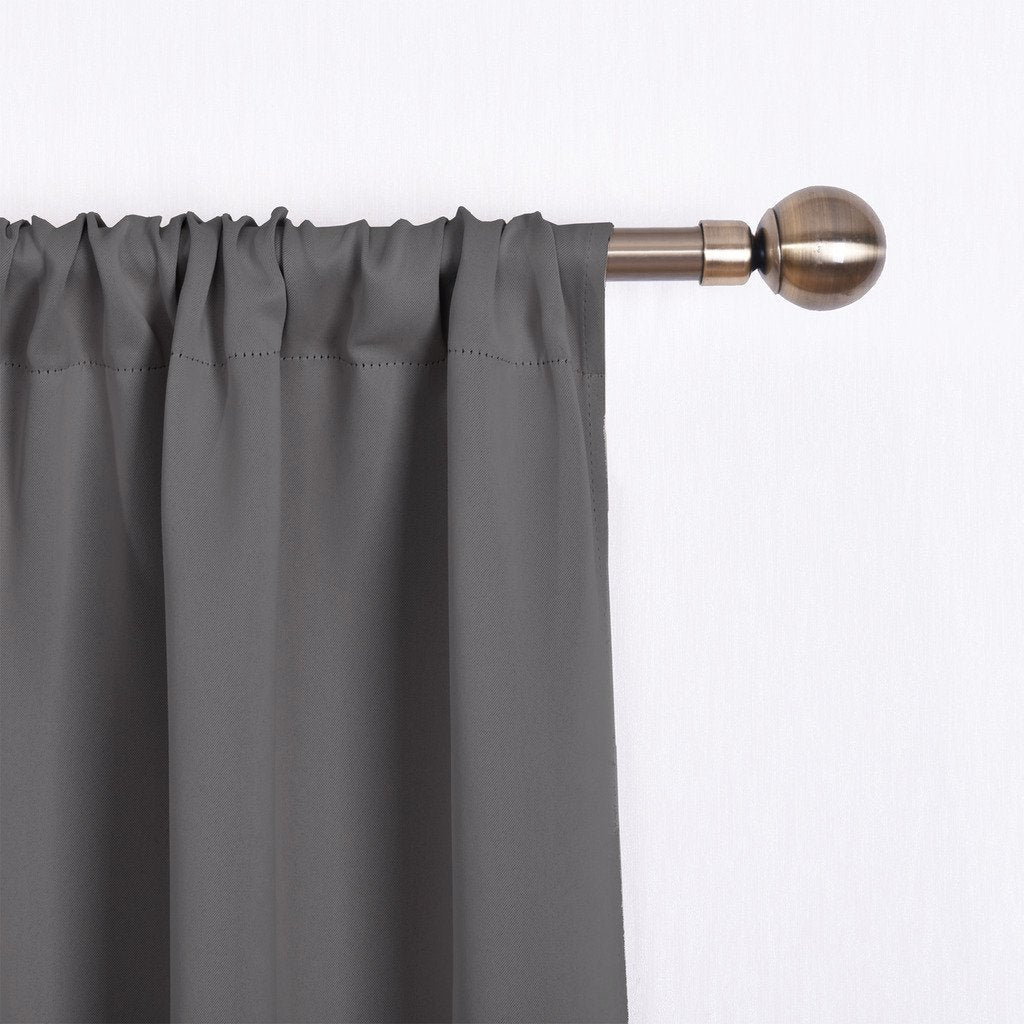 Nicetown Blackout Curtain For Kitchen Window, Energy Efficient Tie Up Shades For Living Room Rod Pocket Balloon Shade For Thanks