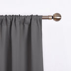 Nicetown Tie Up Curtain - Small Kitchen Curtains And Valances Set Blackout Adjustable Silver Rod Pocket Roman Shades For Window