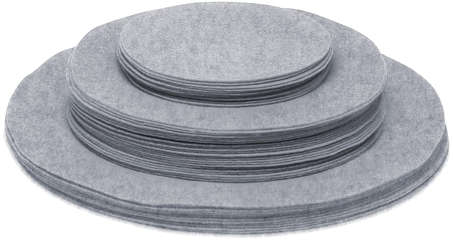 Felt Plate China Storage Dividers Protectors Grey Large Thick And Premium Soft 24 7.5 Inches. 12 5 Inches 12 10.5 Inches.