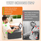 Comehealthy Large Memory Foam Lap Desk Pillow for Laptop - Dark Grey, Arm Rest with Cup Holder, Ideal for Gaming, Reading, Couch, Bed