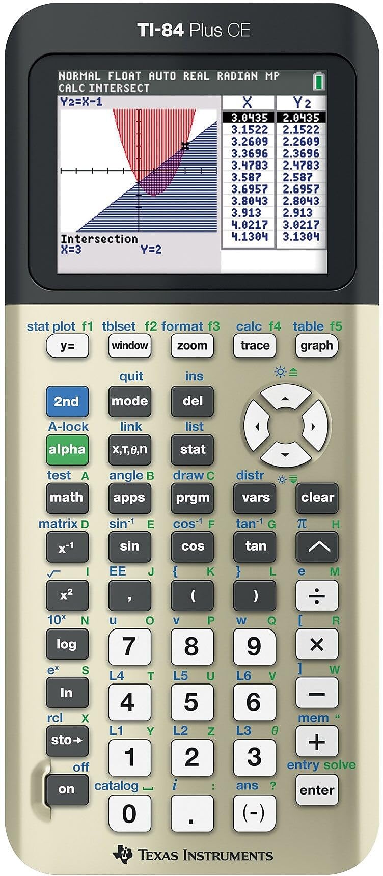 Texas Instruments Ti-84 Plus Ce Color Graphing Calculator, Golden Ratio (Metallic)