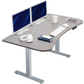 VIVO Electric 63 x 32 in Standing Desk, Memory Height Adjustment, 1B Series, Holds 220 lbs, Dark Gray Top Gray Frame, DESK-KIT-1