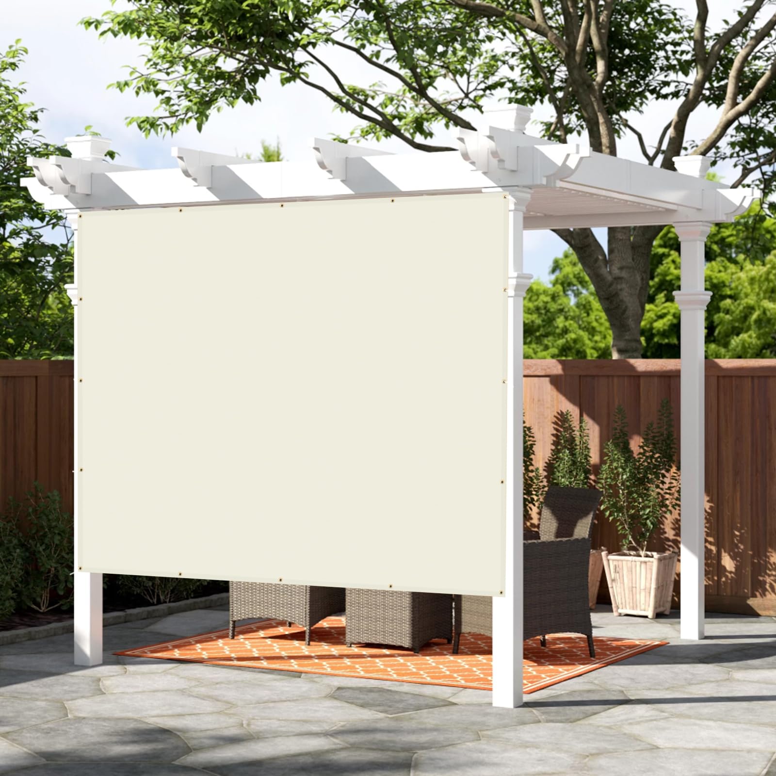 Sunny Guard Shade Cloth Custom Size 18X23 Ft Sun Shade Screen Fabric Shade Cover Tarp With Grommets For Pergola Backyard Garden,