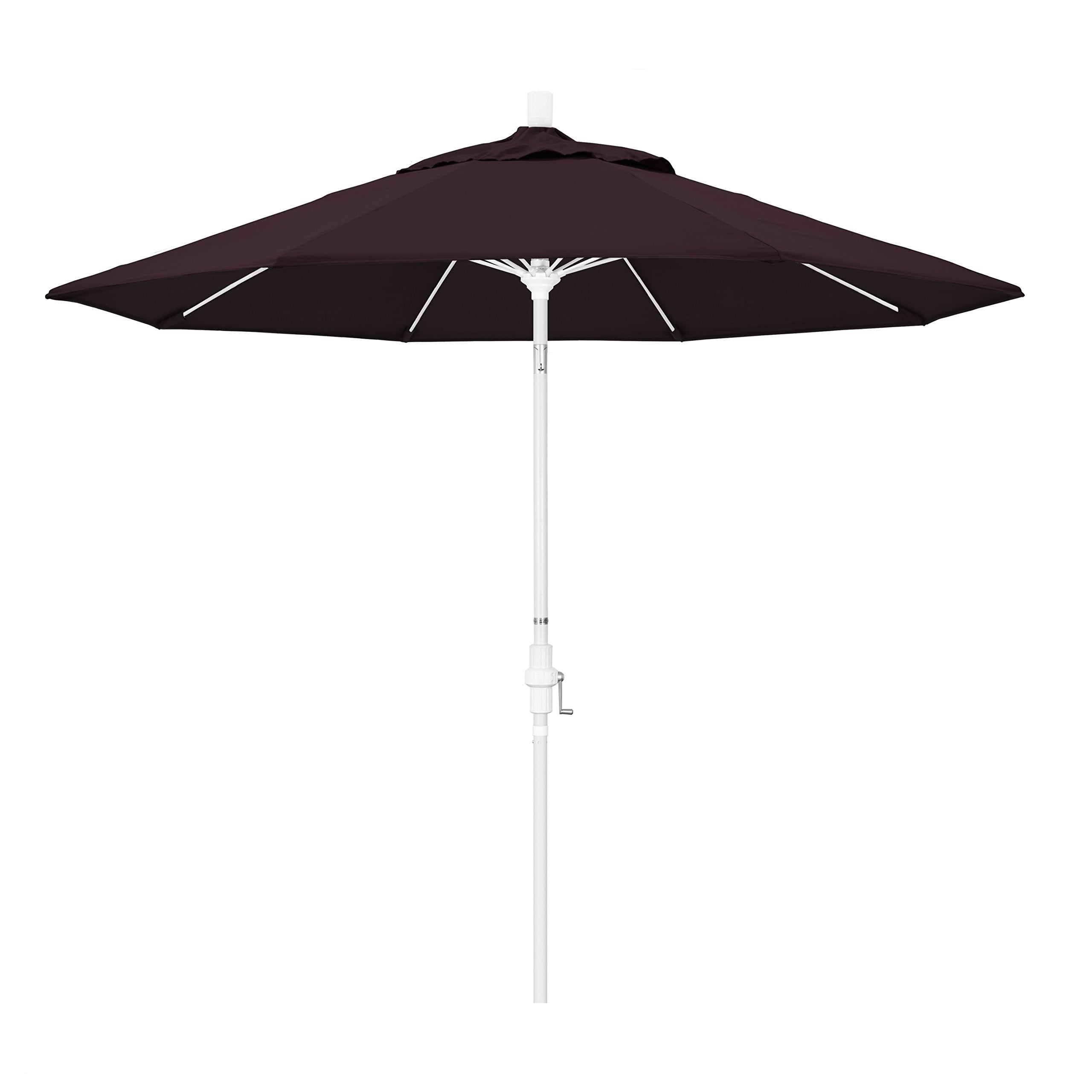 California Umbrella Gscuf908170-Sa65 9' Round Aluminum Pole Fiberglass Rib Market Patio Umbrella, Purple