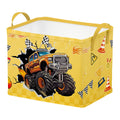 Runtoo Monster Truck Nursery Decor Baby Basket Racing Car Baby Shower Decorations Gift Basket Toddler Toy Box Laundry Hamper Clo