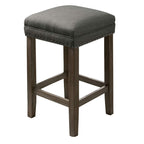 Benjara 3 Piece Counter Height Dining Set with Stools, Gray