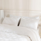 Jellymoni 1 Pack White Body Pillowcase, Soft Microfiber Grid Tufted Pillow Covers With Envelope Closure (Pillows Are Not Include