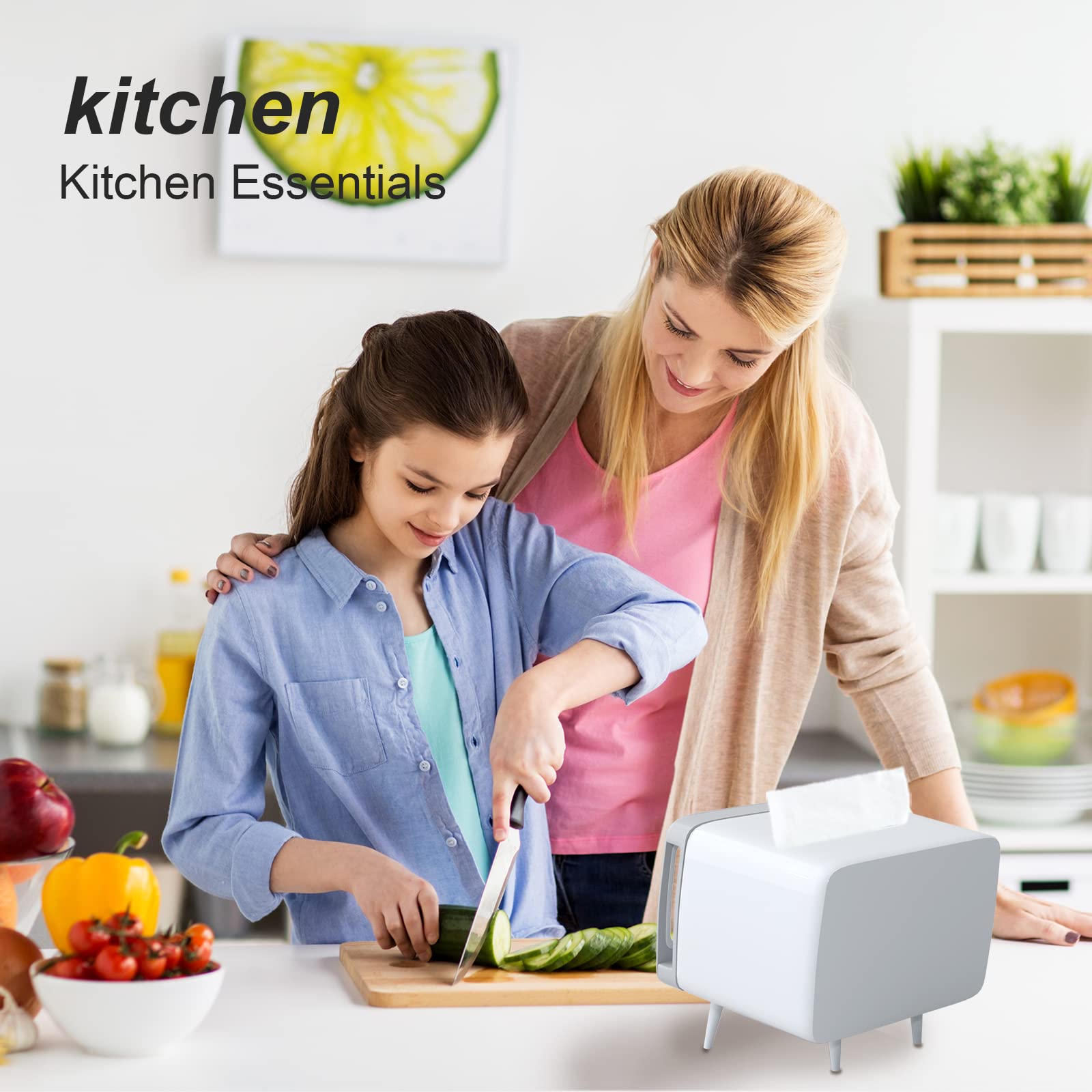 Sgvahy Tissue Box Holder Retro Tv Tissue Box Cover Cute And Practical Cell Phone Holder Tampon Holder For Bathroom, Kitchen, Bed