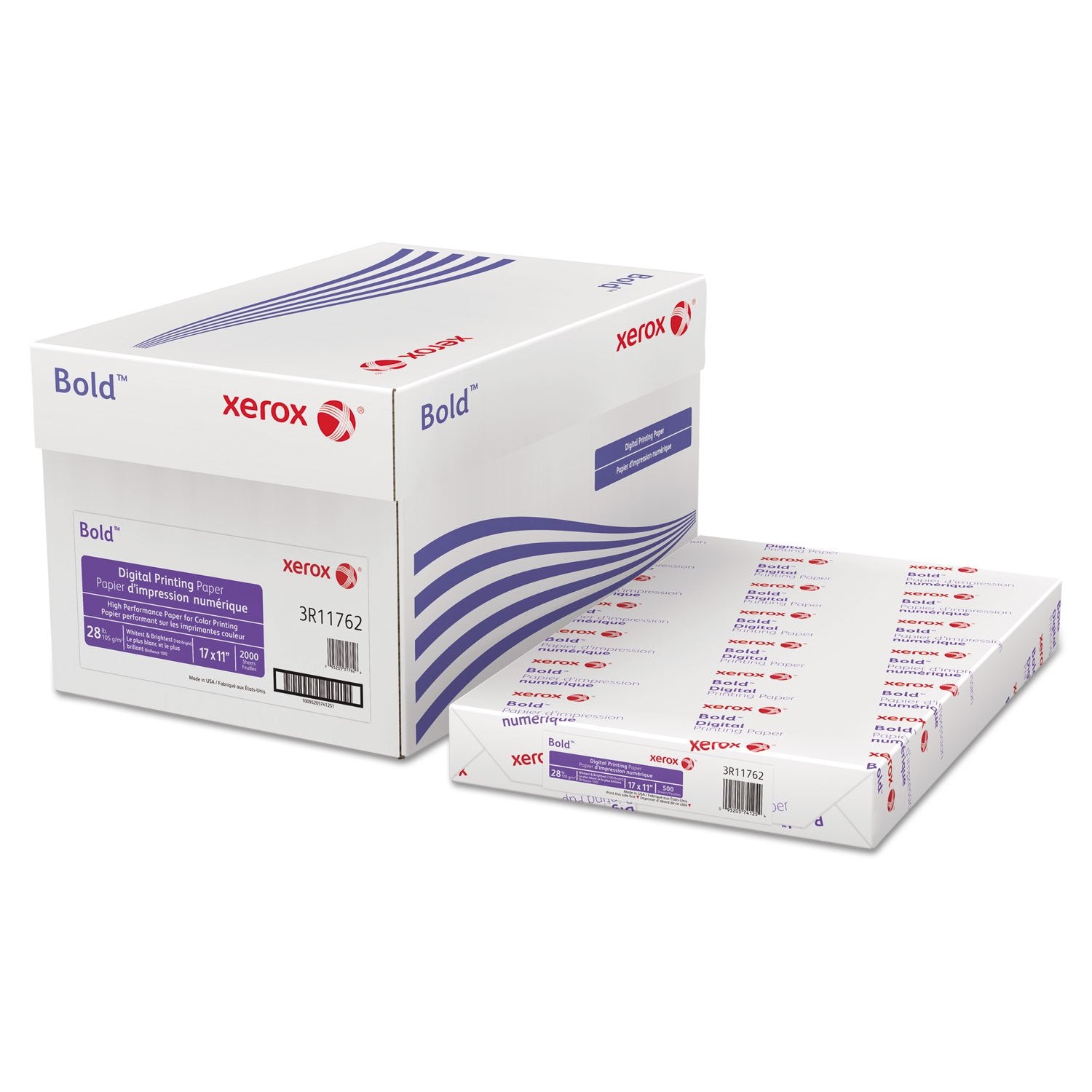 Xerox Digital Color Xpressions Elite Laser Paper, 28 Lb, 11 X 17 Inches, Blue/White, 500 Sheets (3R11762)
