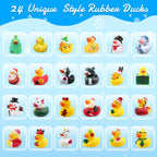 Hbydo Christmas Rubber Duck Advent Calendar 2024,Christmas Countdown Blind Box With 24 Bath Duck Toys,Christmas Decoration Party