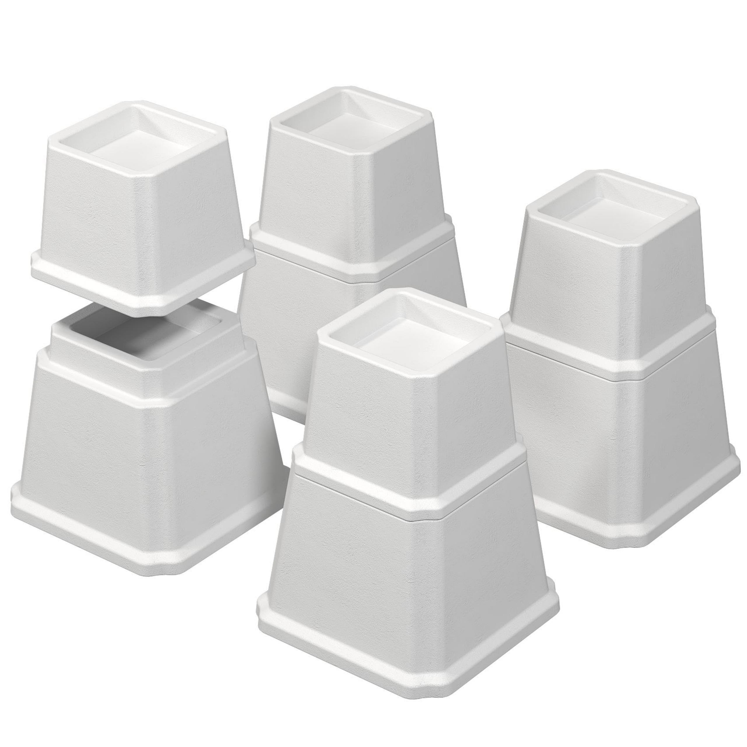 Napnapday Bed Risers 7 Inch Heavy Duty In Adjustable Heights Of 7, 4 Or 3 Inches Bed Elevators, 1,500 Lbs Lifts Up Furniture Ris