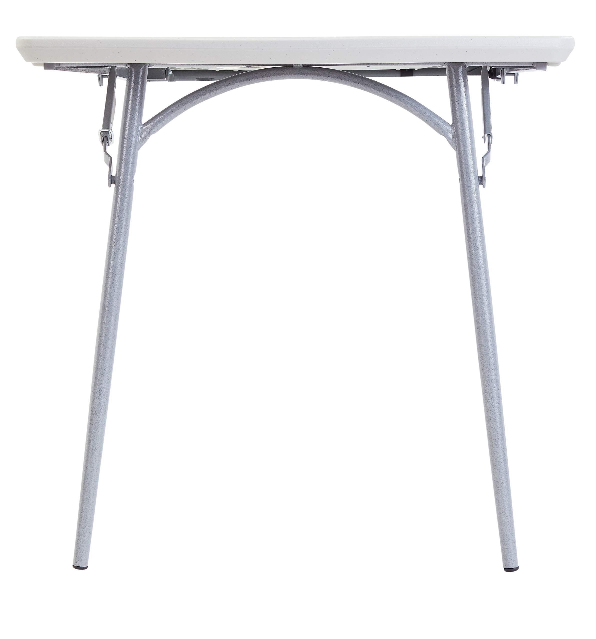 National Public Seating 30&quot; X 72&quot; Plastic Folding Table - Fold In Half, Heavy-Duty, Portable, Indoor/Outdoor Table For Office, Camping, Events & Parties – Scratch & Heat Resistant, Speckled Gray