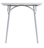 National Public Seating 30" X 72" Plastic Folding Table - Fold In Half, Heavy-Duty, Portable, Indoor/Outdoor Table For Office, Camping, Events & Parties – Scratch & Heat Resistant, Speckled Gray