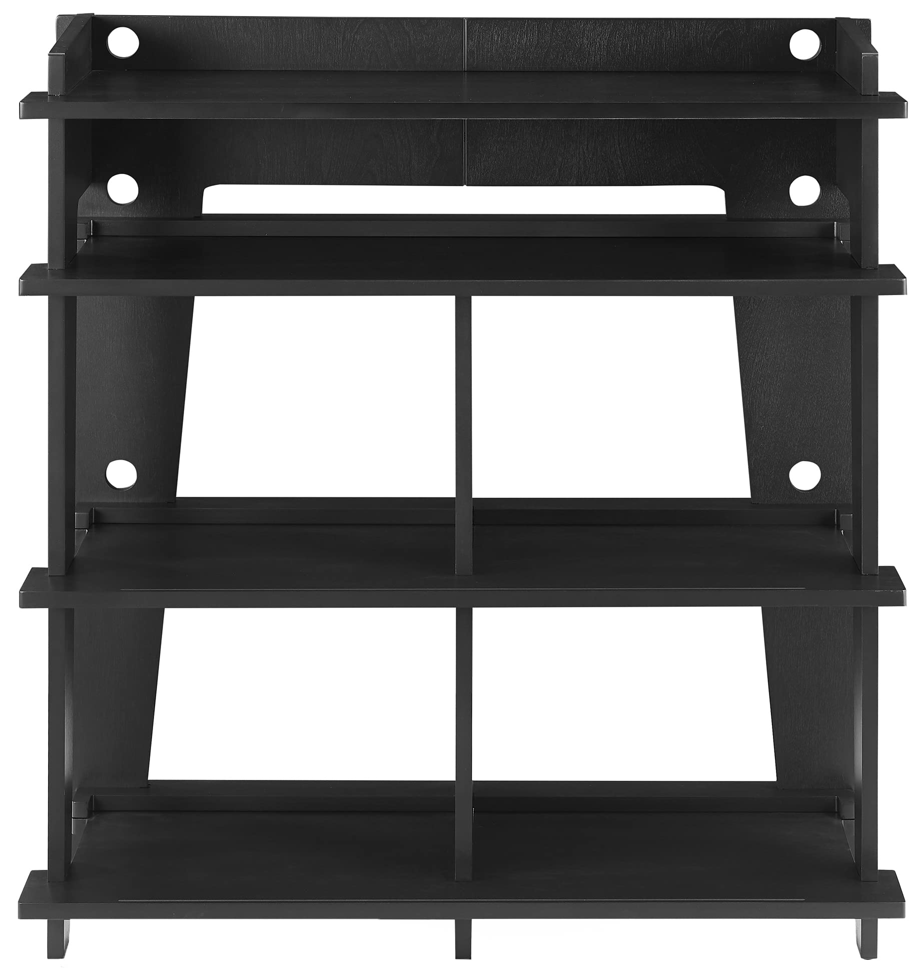 Crosley Furniture Soho Media Console, Record Player Stand With Vinyl Storage, Modern Home Organizer, Black