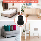 Hanihua 6 Pack Bed Risers 6 Inch Heavy Duty Black Furniture Risers, Bed Lifts Risers For Bed, Table, Couch, Desk, Bed Frame Rise