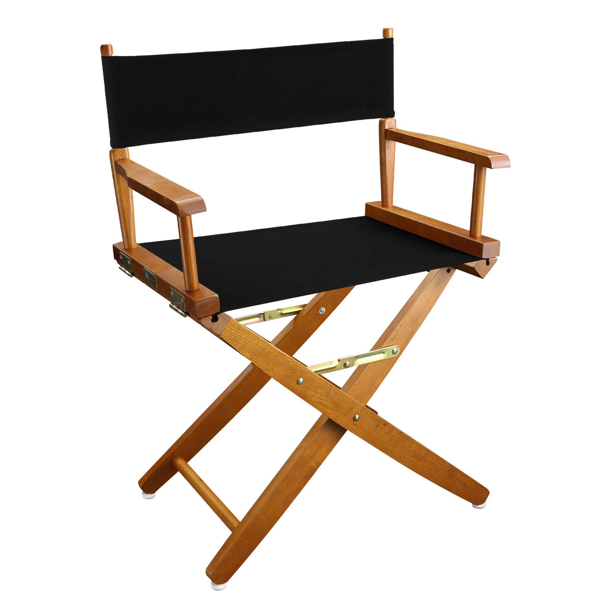 American Trails Extra-Wide Premium 18&quot; Director's Chair Mission Oak Frame with Black Canvas