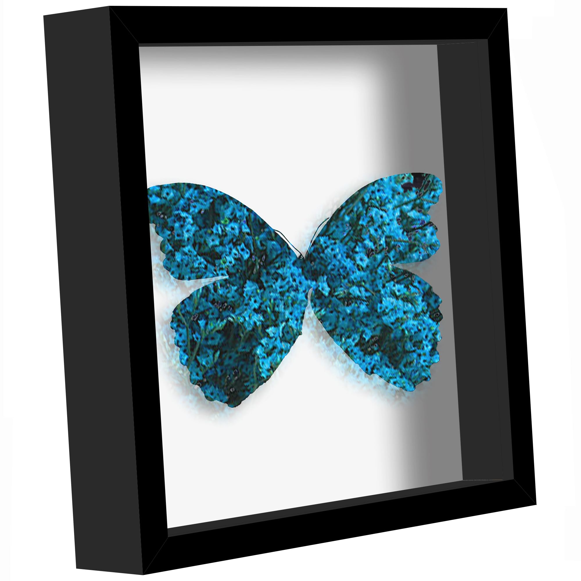 Picrit Shadow Box Frame 12x12, Display Case Box with High Definition Real Glass and Black Back for Memorabilia, Baby Items, Wedd
