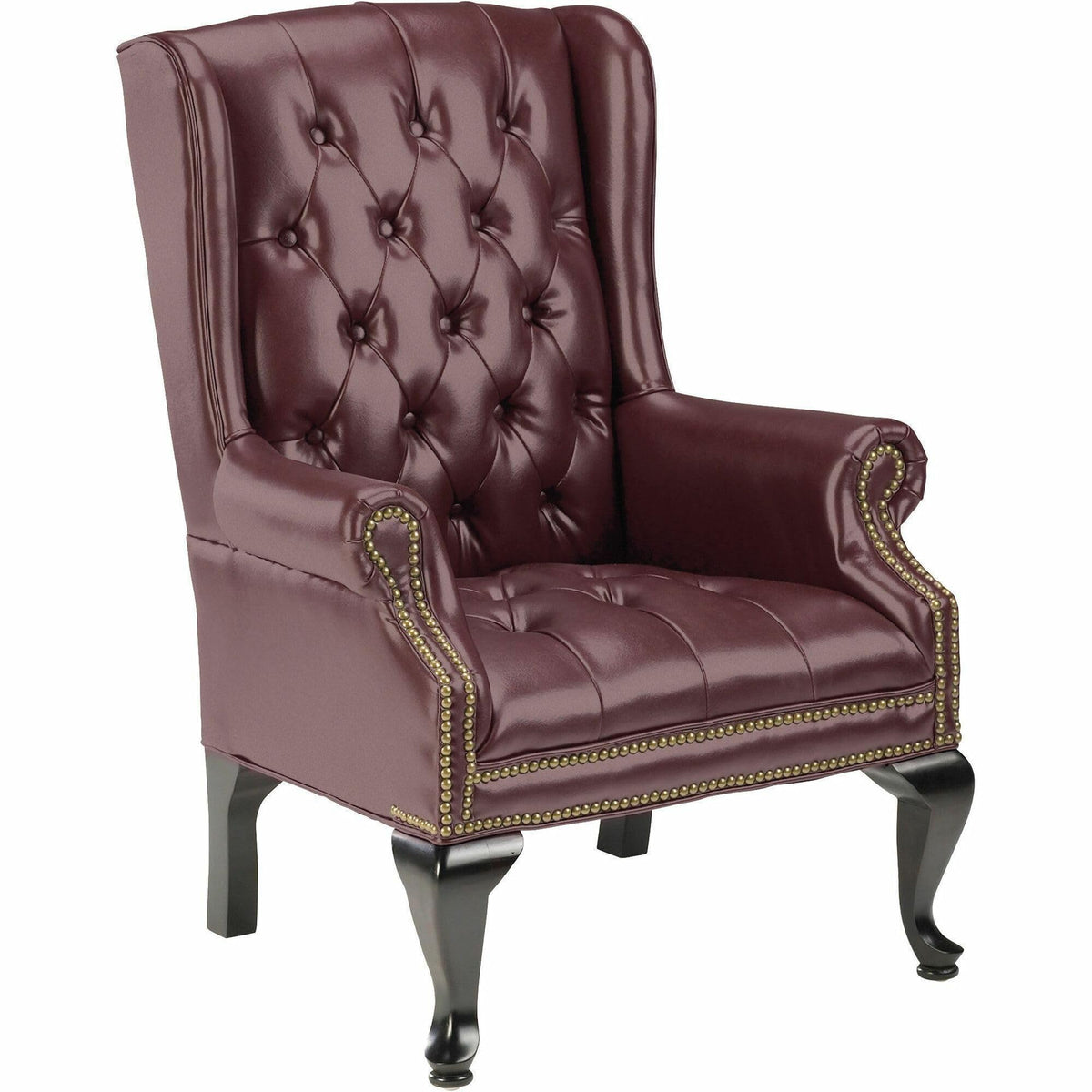 Lorell 777 QA Queen Anne Wing-Back Reception Chair