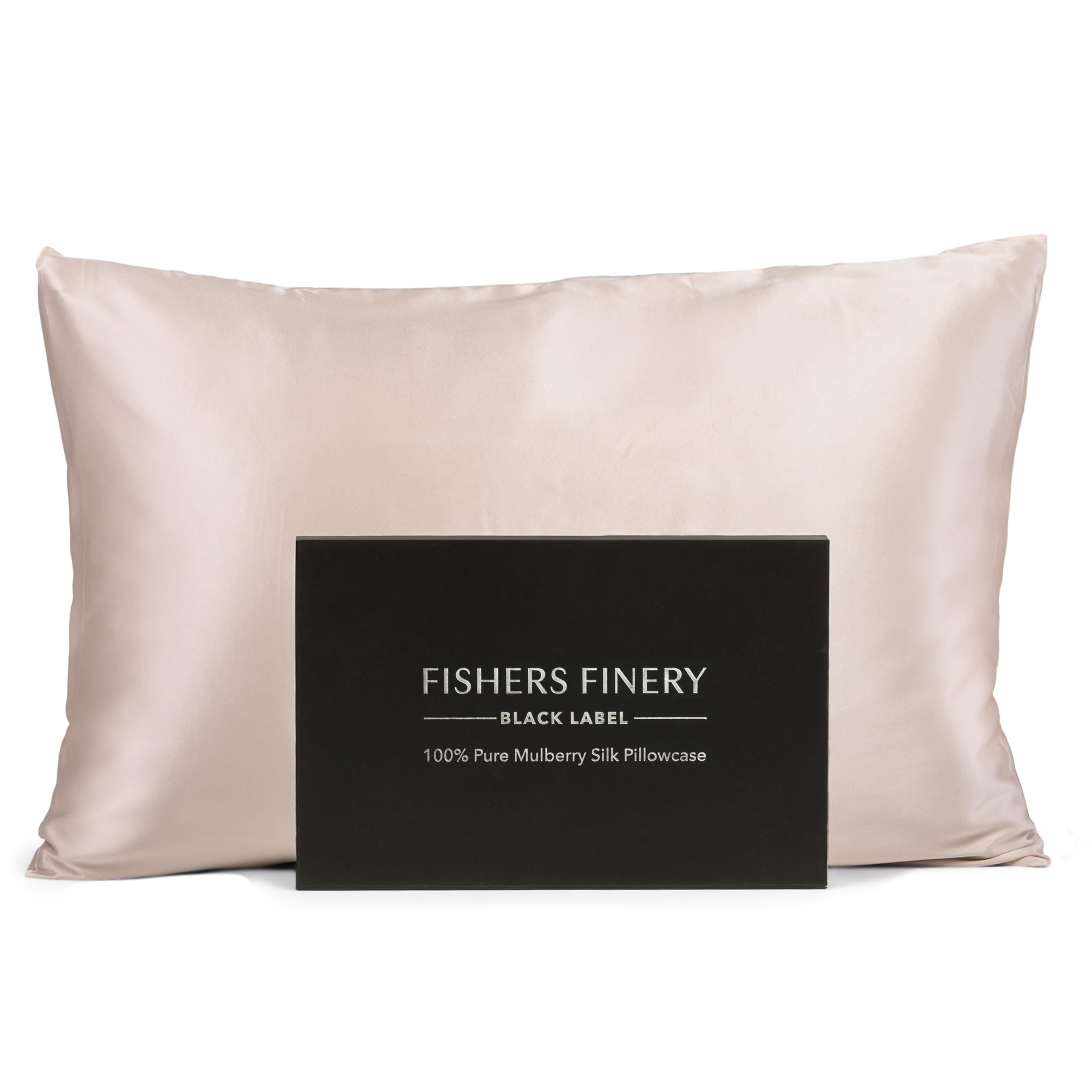 Fishers Finery 30Mm 100% Pure Mulberry Silk Pillowcase, Good Housekeeping Quality Tested (Taupe, Standard)