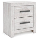 Signature Design by Ashley Cayboni Vintage 2 Drawer Nightstand with Safety Stop for Bedroom, 24.37 Tall, White