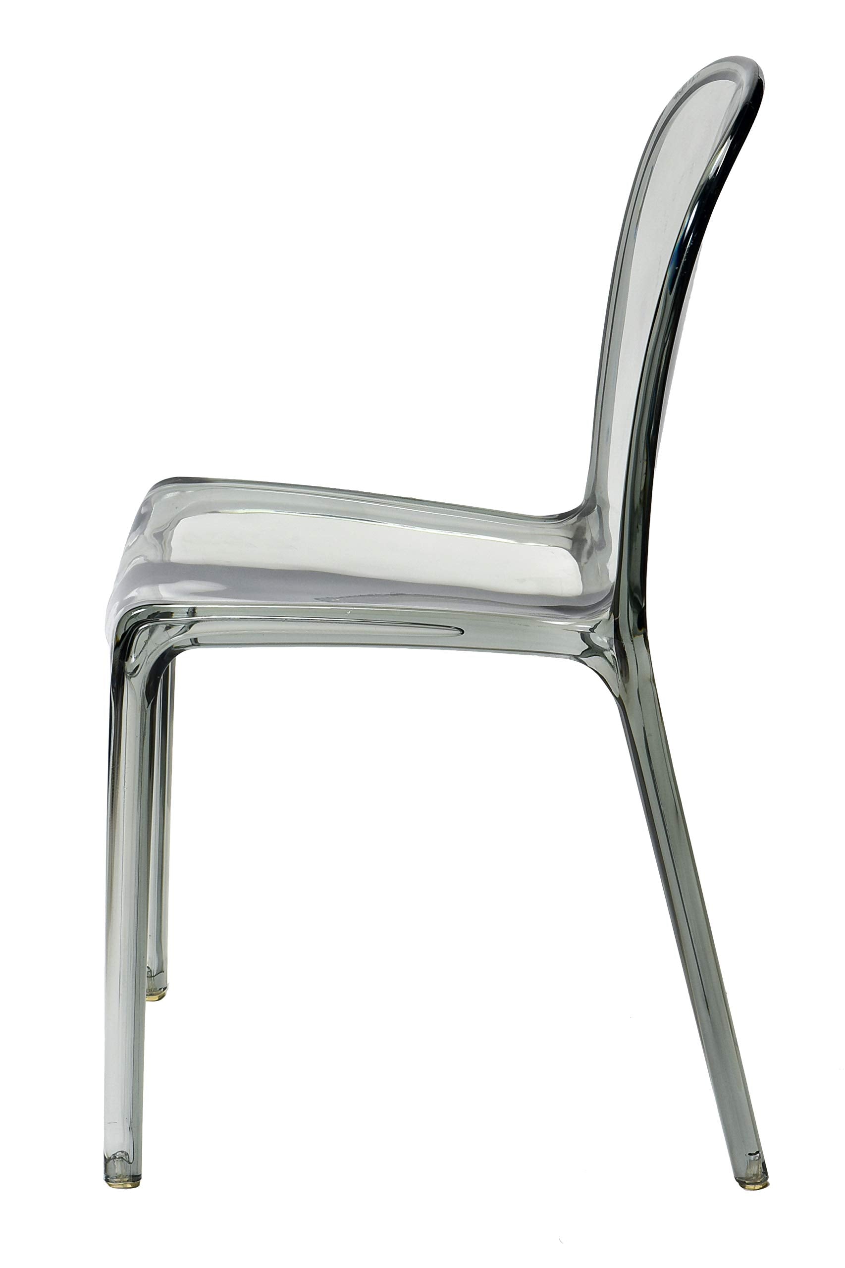 Commercial Seating Products Polycarbonate Genoa Chairs, Smoke Grey