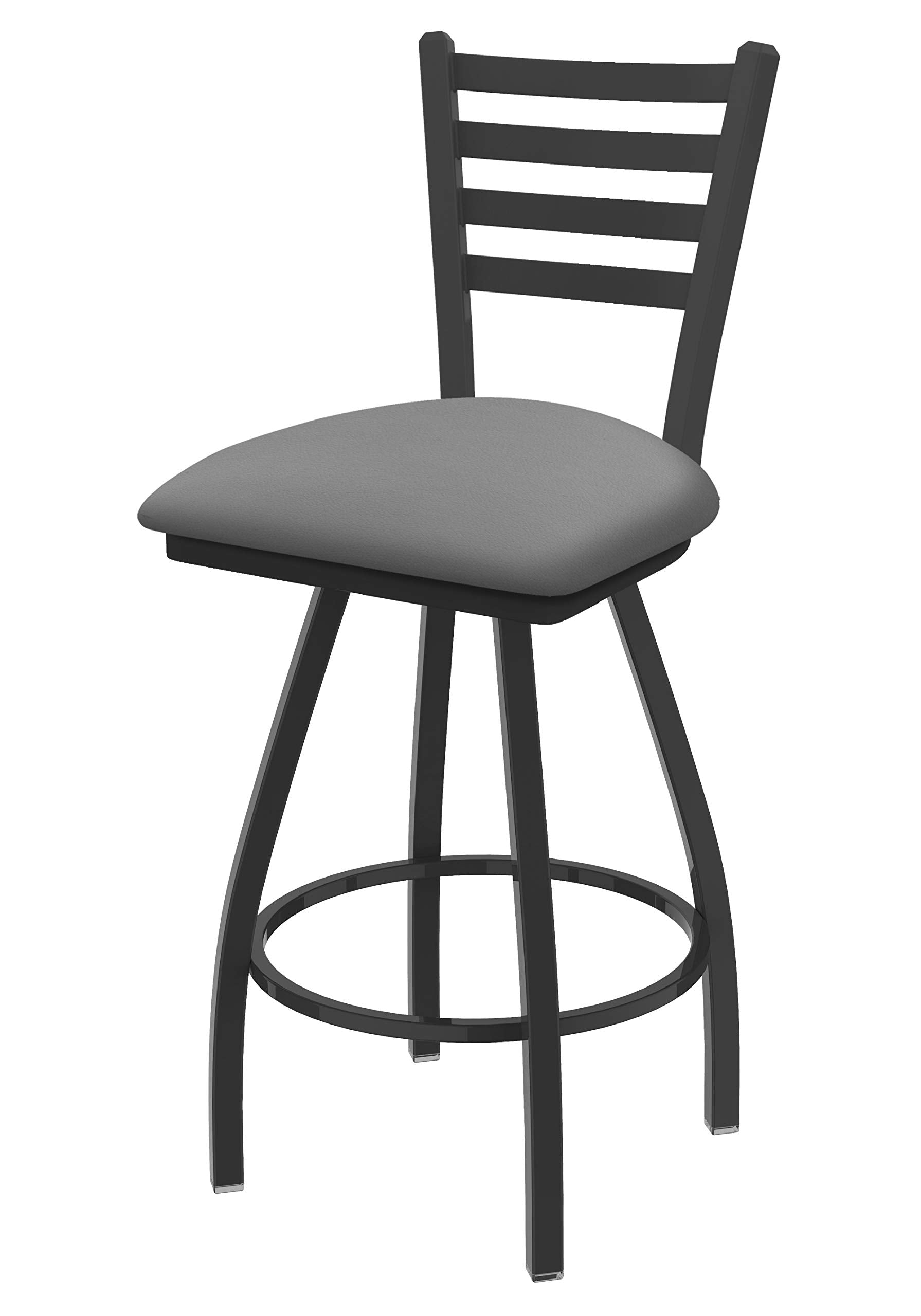 XL 410 Jackie 36 Swivel Extra Tall Bar Stool with Pewter Finish and Canter Folkstone Grey Seat