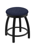 802 Misha 18 Swivel Vanity Stool with Black Wrinkle Finish and Graph Anchor Seat