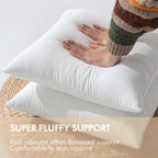 Miulee Pack Of 2 20X20 Inch Outdoor Pillow Inserts Waterproof Decorative Throw Pillow Insert, Square Lumbar Garden Pillow Form For Patio Sofa Couch