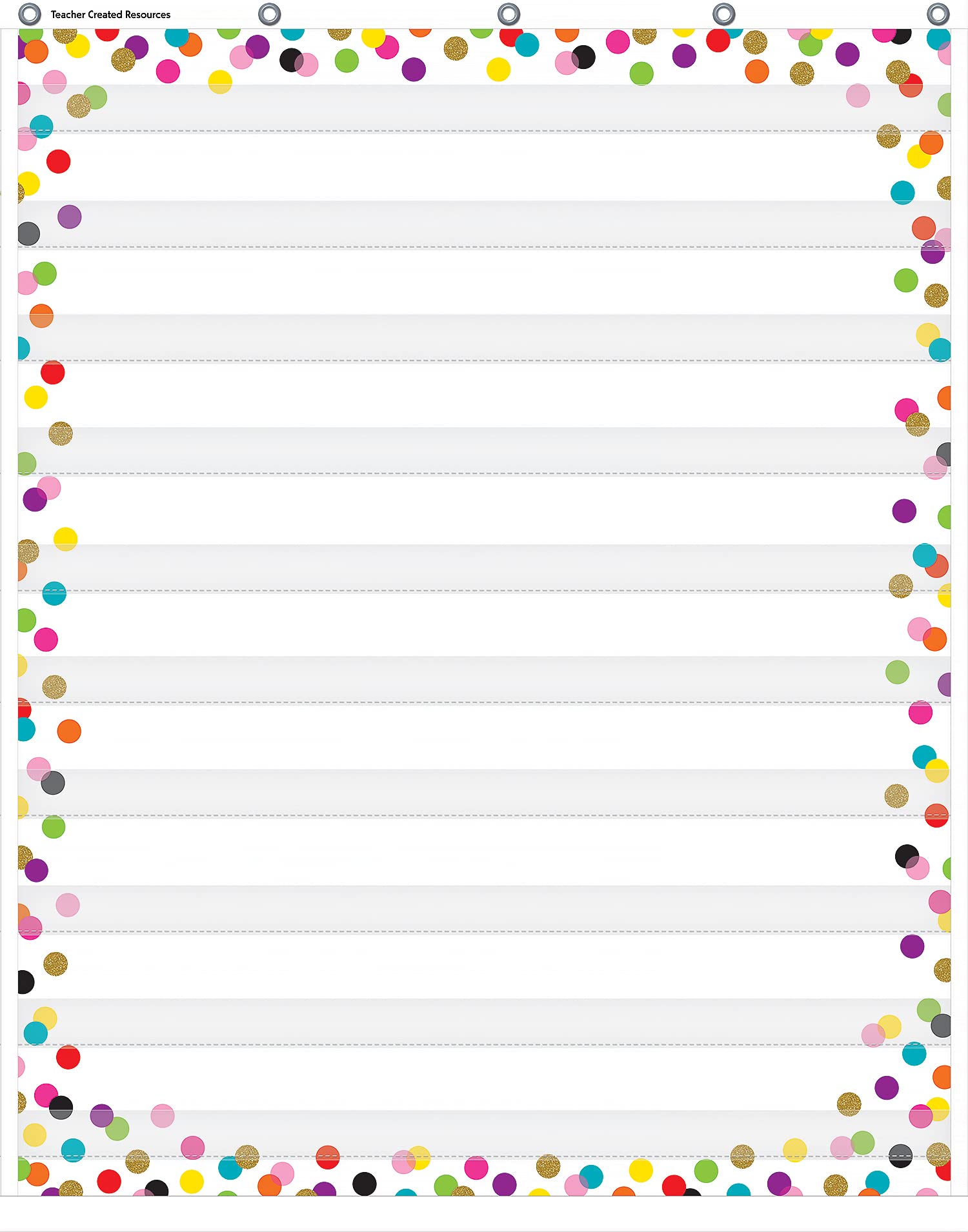 Teacher Created Resources Confetti 10 Pocket Chart (34' X 44'), Tcr20328