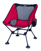 Iclimb Ultralight Compact Camping Folding Beach Chair With Anti-Sinking Large Feet And Back Support Webbing (Red - Square Frame)
