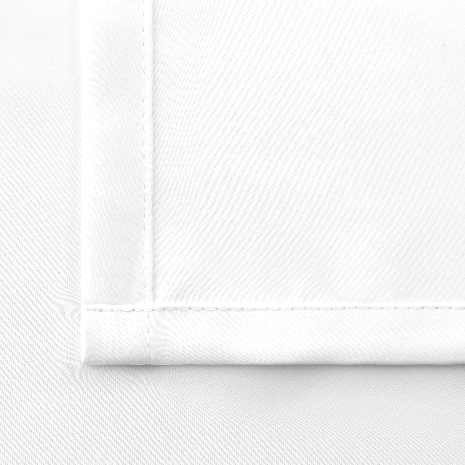 Bgment Rod Pocket And Back Tab White Curtains For Bedroom - Thermal Insulated Room Darkening Curtains For Living Room, 2 Window Curtain Panels (52 X 95 Inch, Pure White)