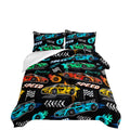 Hosima Child'S Cartoon Sports Car Comforter 3Piece Set With 2 Pillowcases,Racing Car Bedding For Boys And Girls,Fast And Furious