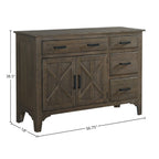Intercon Sullivan 57" Wide Server with 4 Drawers and 2 Doors, Brushed Charcoal Sideboards