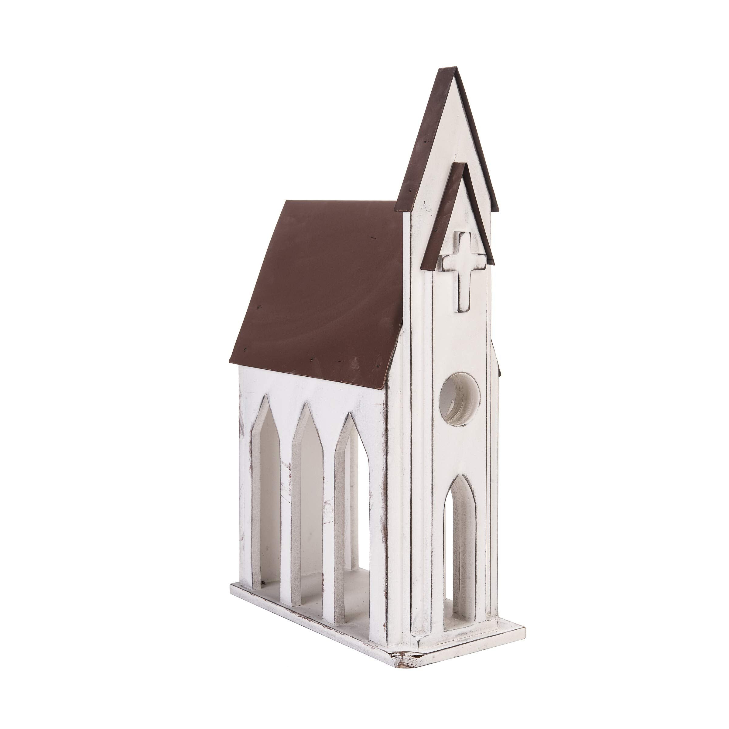 Gallerie II Rustic Church Card Holder Iron Greeting Card Photo Holder Table Home Decor Decoration for Everyday Christmas Holiday