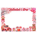 Valentine's Day Photo Prop Frame Valentines Lovers Selfie Photo Booth Props for Photoshoot, Love Heart Valentine's Party Decorat
