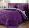 Linenovation Classic All Season 5 Star Hotel Microfiber Duvet/Ac Comforter/Quilt  Purple Grey  Single Size 60 Inch X 90 Inc