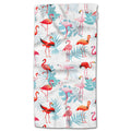 HGOD DESIGNS Flamingo Hand Towels,Tropical Pink Flamingos and Exotic Bird with Palm Leaves 100% Cotton Soft Bath Hand Towels for