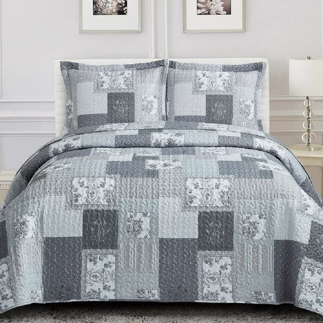 Royal Tradition Rochelle Reversible Coverlets, Twin Over-Sized 2Pc Quilt Set (68-Inch Wide X 90-Inch Long) Lightweight Bedspread