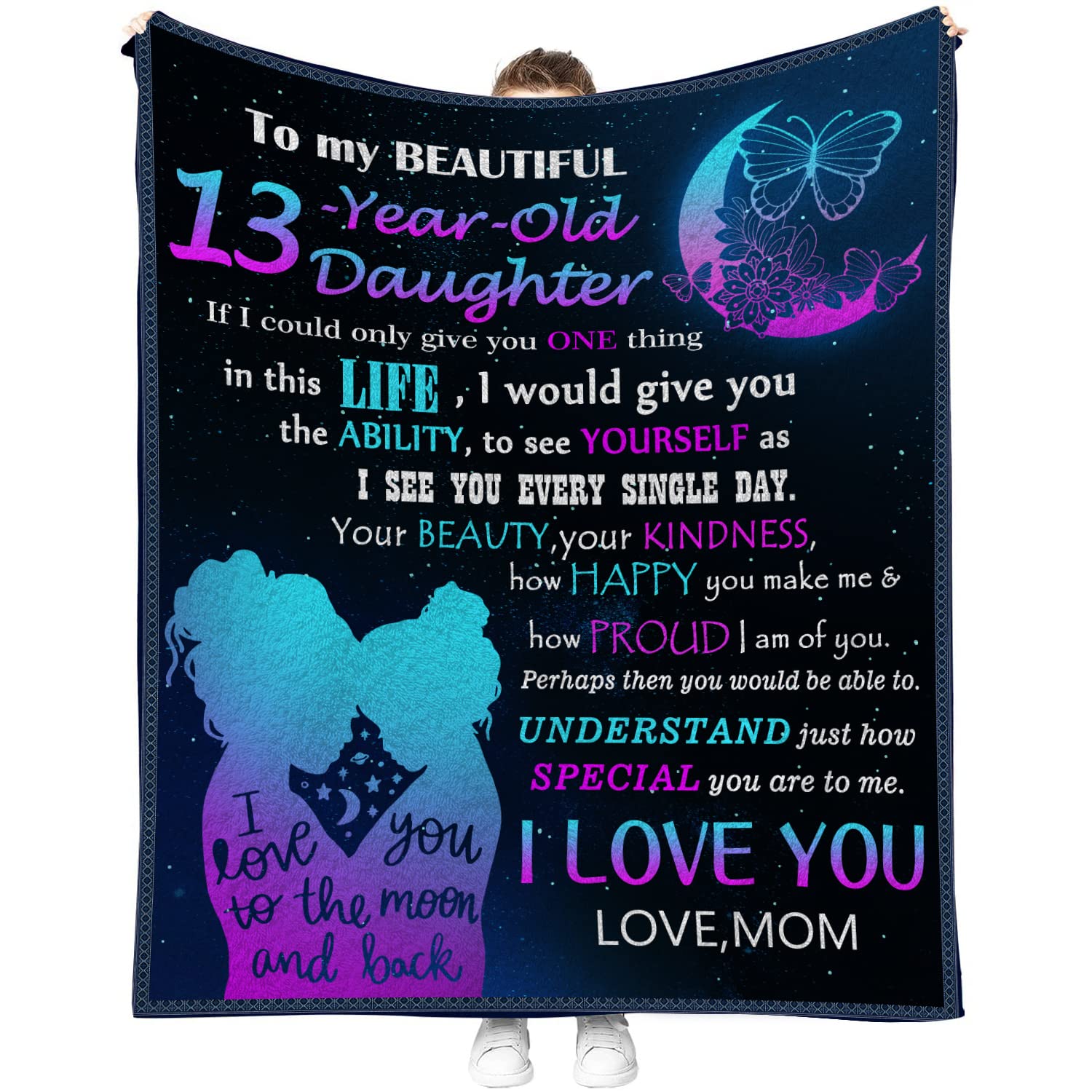 Coolim Gifts For 13 Year Old Girl, Gift For 13 Year Old Girl, 13 Year Old Girl Birthday Gifts, 13 Year Old Daughter Throw Blanke