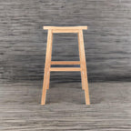 Ergode Chic Saddle Seat Wood Counter Height Stool | Natural Finish | Easy Assembly