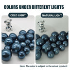 Navy Blue Floating Pearls | 150Pcs Navy Blue Pearls Bead For Centerpieces Vases, Navy Blue No Hole Beads | 8/14/20 Mm Floating B