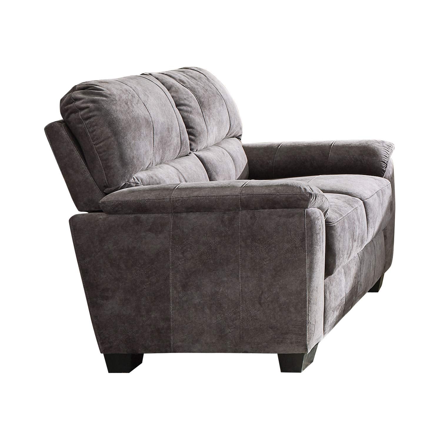 Coaster Home Furnishings Hartsook 3-Piece Pillow Top Arm Charcoal Grey Living Room Set (509751-S3)