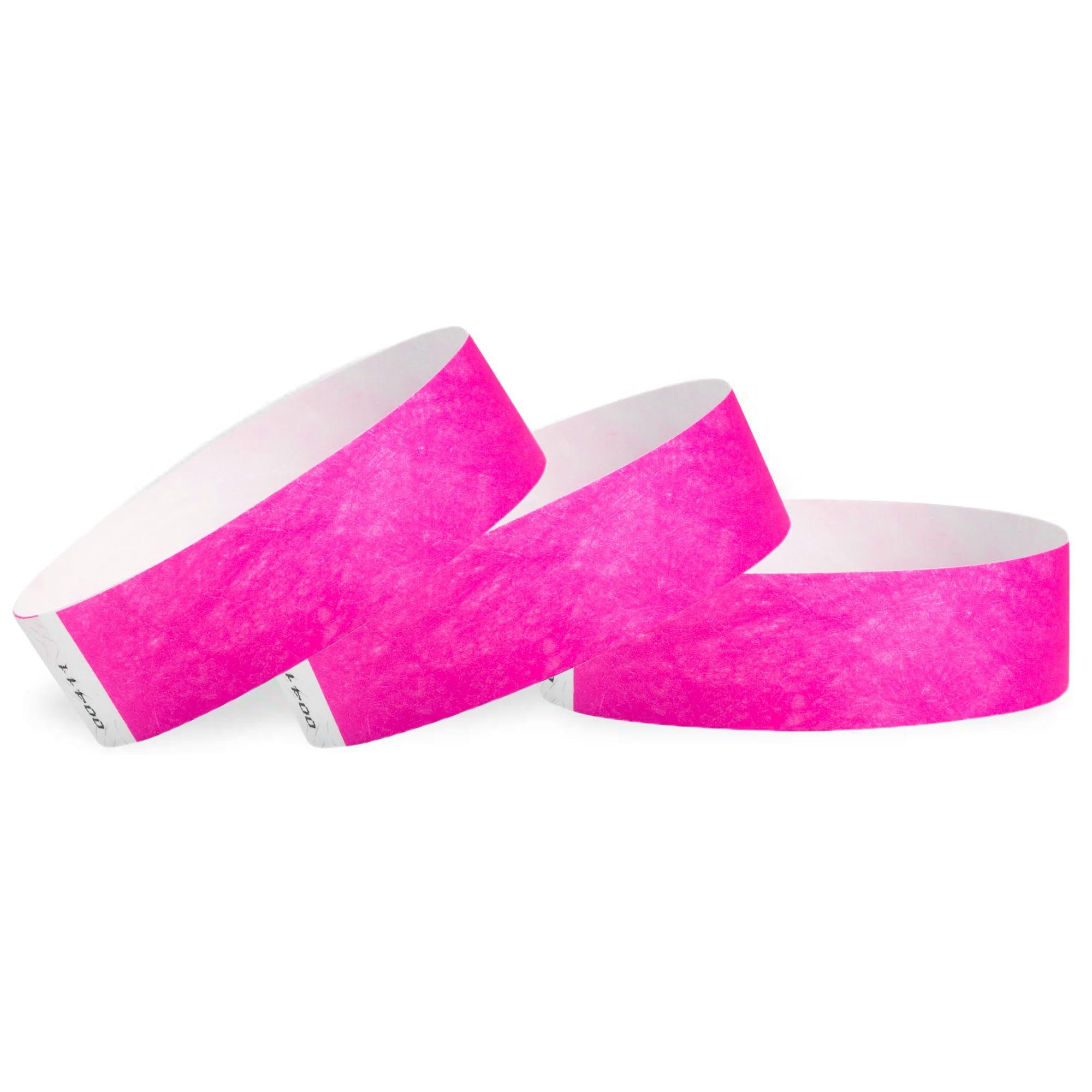 Wristco Neon Pink Tyvek Wristbands For Events - 10,000 Count - Tamper-Proof Design & Fluorescent Color Prevent Reuse - Premium-G
