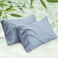 Bedsure King Size Pillow Cases Set Of 2, Rayon Derived From Bamboo Grey Blue Pillowcase, Cooling Pillow Cases For Hot Sleepers,