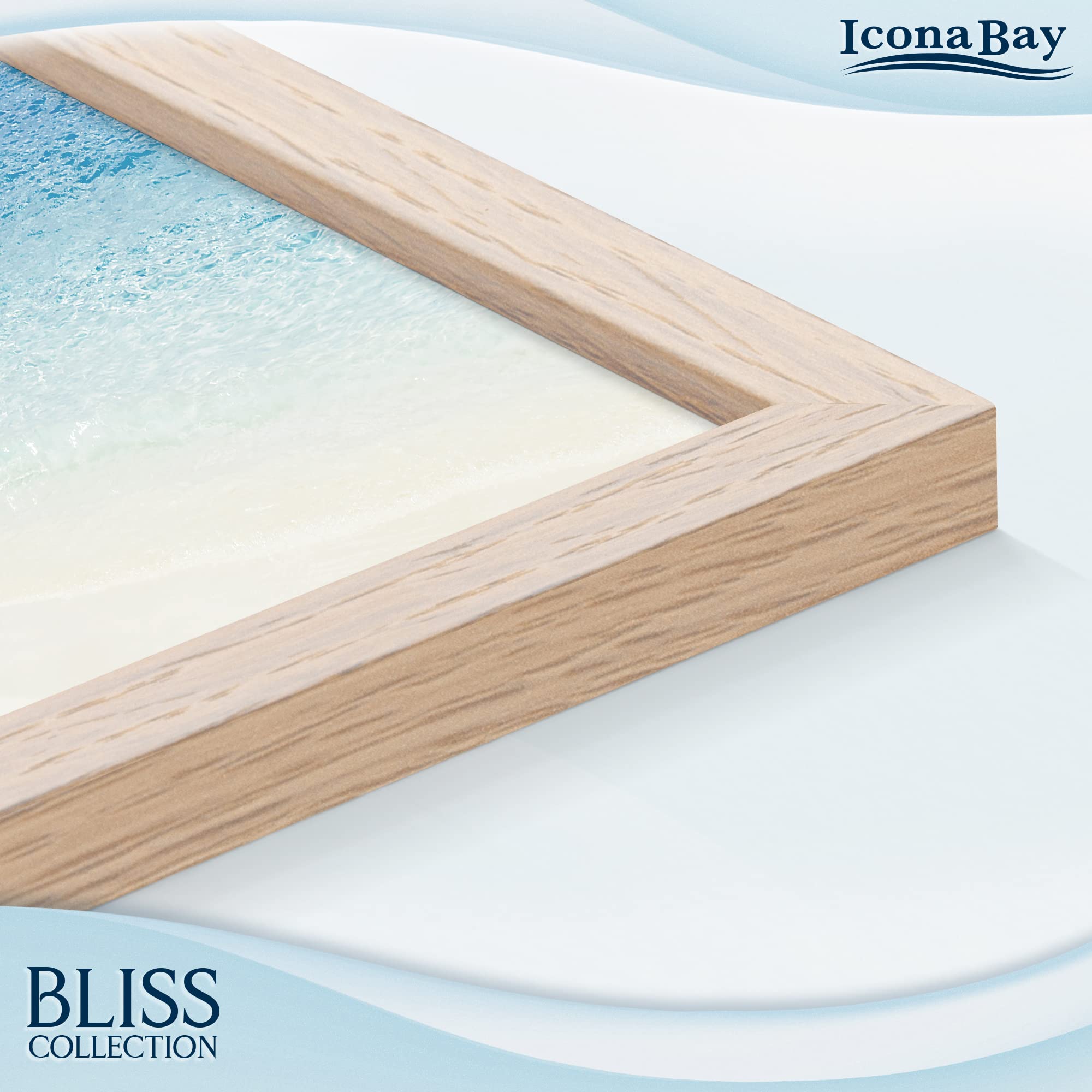 Icona Bay 4X6 Light Oak Picture Frame, Modern Style Wood Composite Frame, Table Top Or Wall Mount, Bliss Collection